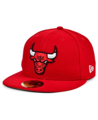 Shop New Era Chicago Bulls Basic 59fifty Cap In Red