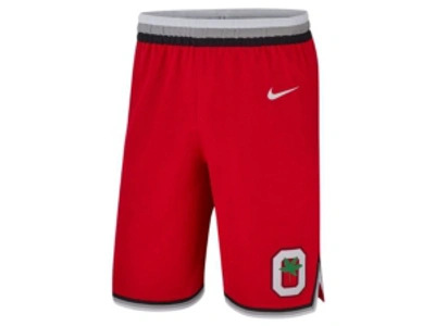 Shop Nike Ohio State Buckeyes Men's Replica Basketball Retro Shorts In Red