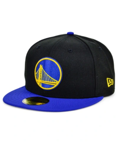 Shop New Era Golden State Warriors Basic 2-tone 59fifty Cap In Black