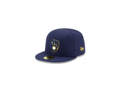 Shop New Era Youth Milwaukee Brewers Authentic Collection My First Cap In Lightnavy
