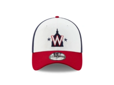 Shop New Era Washington Nationals Team Classic 39thirty Cap In White/navy/red