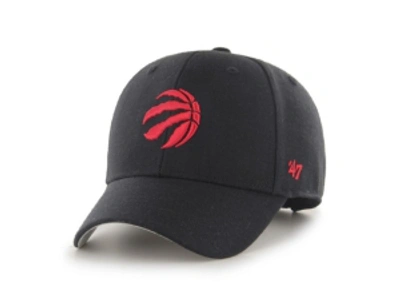 Shop 47 Brand Youth Toronto Raptors Team Color Mvp Cap In Black