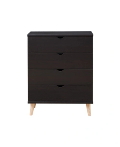 Shop Furniture Of America Massenburg Ii Modern 4-drawer Chest In Medium Bro