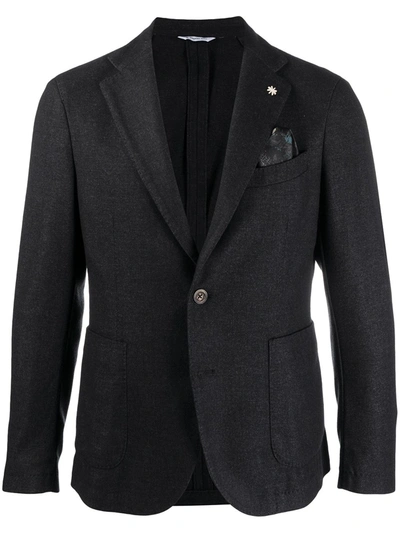 Shop Manuel Ritz Single-breasted Blazer In Grey