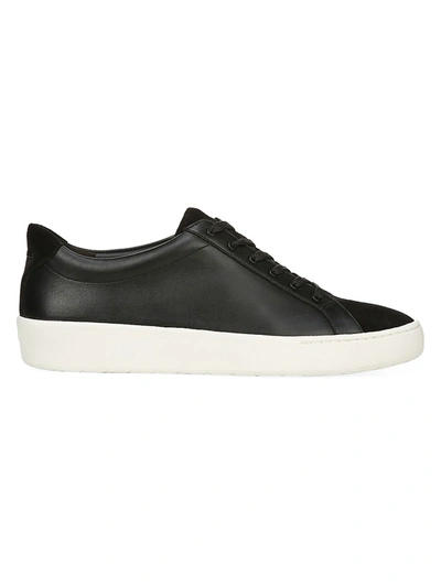 Shop Vince Women's Janna Leather & Suede Sneakers In Black
