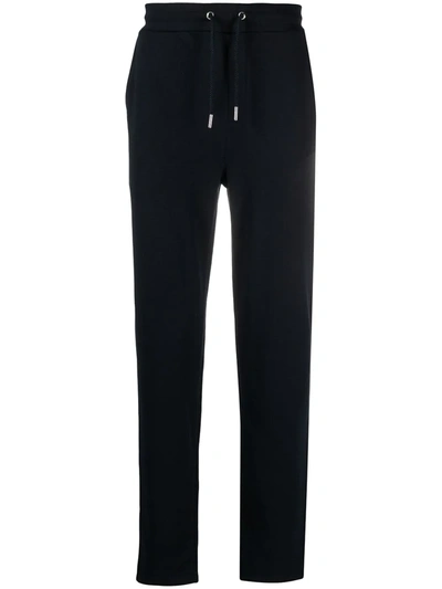 Shop Karl Lagerfeld Cotton-blend Track Pants In Blue