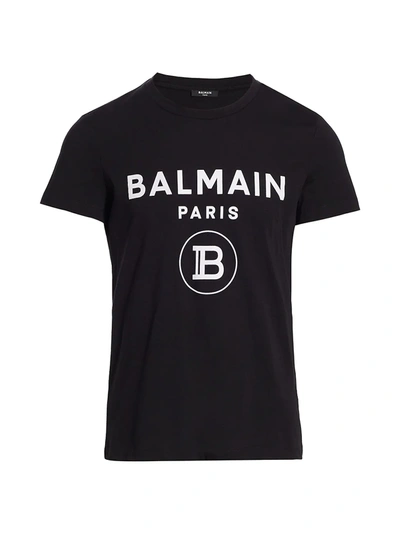 Shop Balmain Flock T-shirt In Noir