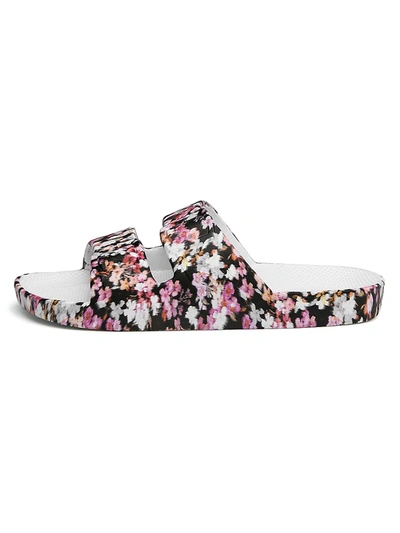 Shop Freedom Moses True Romance Floral-print Two-strap Slides