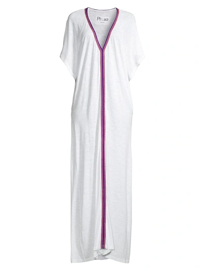 Shop Pitusa Abaya Maxi Dress In White