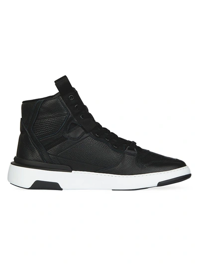 Shop Givenchy Wing Leather High-top Sneakers In Black White