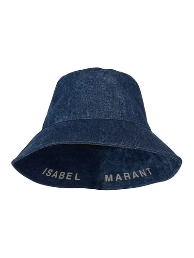 Shop Isabel Marant Women's Loiena Denim Bucket Hat In Blue