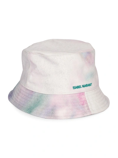 Shop Isabel Marant Haley Muted Ombre Bucket Hat In Green