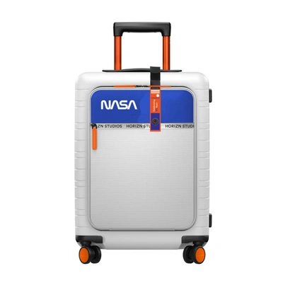 Shop Horizn Studios | Cabin Luggage | M5 Nasa Edition In White,nasa Blue