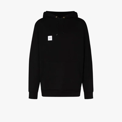 Shop Wtaps Home Base Cotton Hoodie In Black