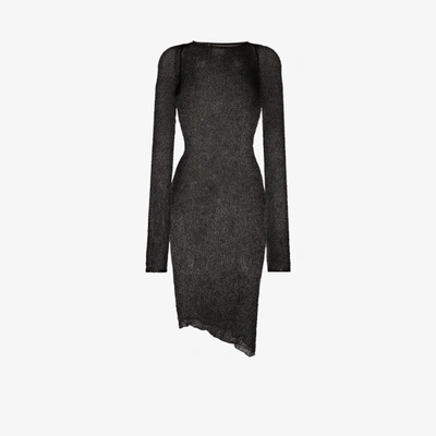 Shop Ambra Maddalena Andy Sheer Cotton Midi Dress In Black
