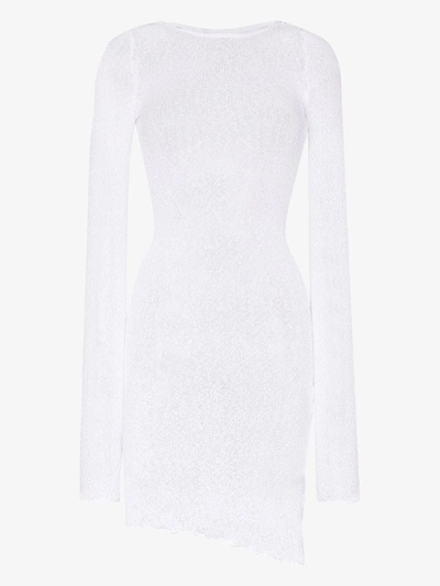 Shop Ambra Maddalena Andy Sheer Cotton Midi Dress In White