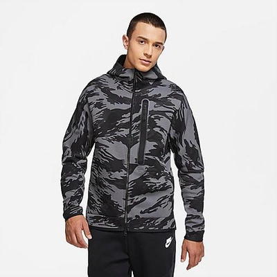 Nike Sportswear Tech Fleece Men's Full-zip Camo Hoodie In Iron Grey/black |  ModeSens