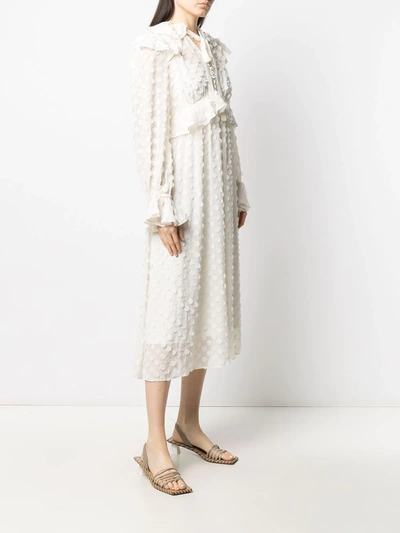 Shop Zimmermann Textured Midi Dress In Neutrals