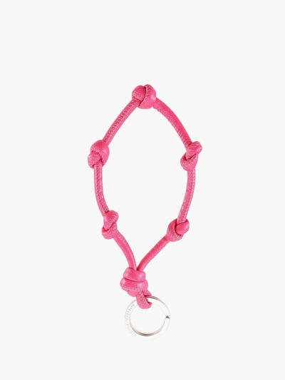 Shop Bottega Veneta Key Chain In Pink