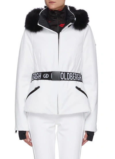 Shop Goldbergh Hida' Fox Fur Primaloft Padded Performance Jacket In White