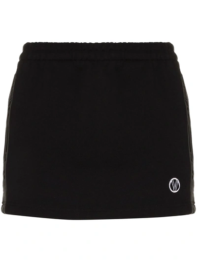 Shop Vetements Logo-tape Mini Skirt In Black