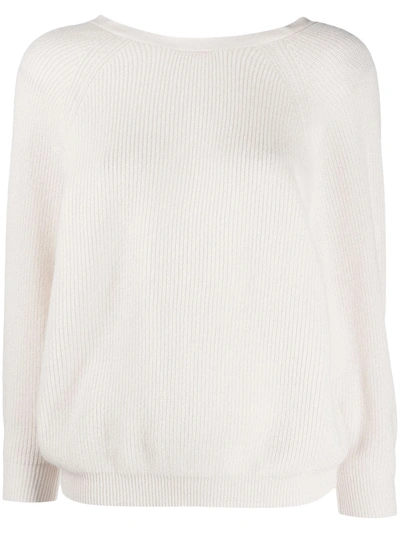 Shop Ba&sh Ruched Cashmere Jumper In Neutrals