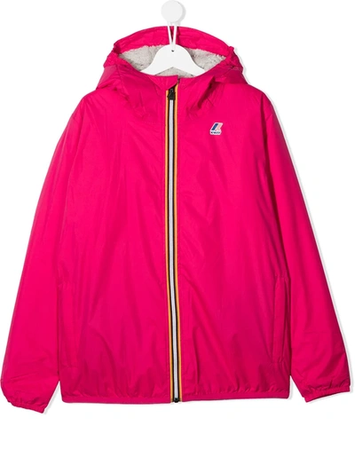 Shop K-way Teen Le Vrai 3.0 Claude Orsetto Jacket In Pink