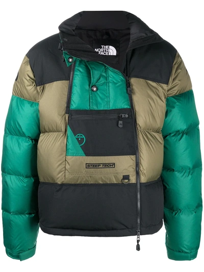 The North Face Steep Tech Colour-block Down Jacket In Black | ModeSens