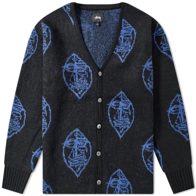 Mohair Mask Cardigan In Black