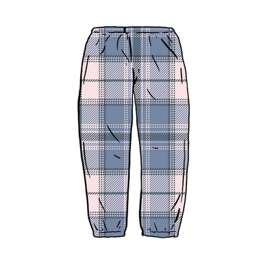 Pre-owned Supreme Tartan Flannel Skate Pant Pale Pink | ModeSens