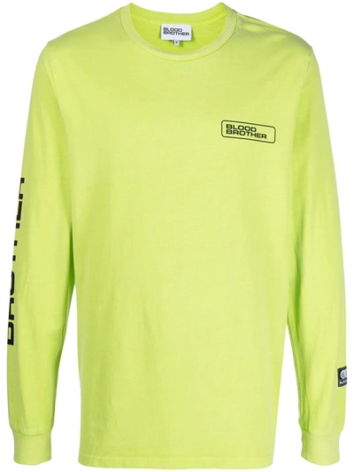 Shop Blood Brother Sloane Long-sleeve T-shirt In Green