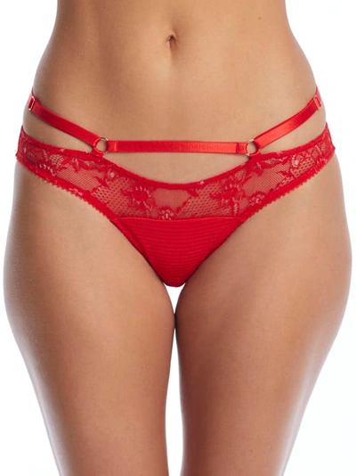 Shop Dita Von Teese Madame X Cage Bikini In Flame Red