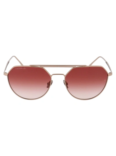 Shop Lacoste L220spc Sunglasses In 757 Rose Gold