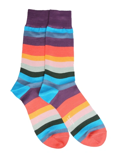 Shop Paul Smith Artist Stripe Socks In Multicolor
