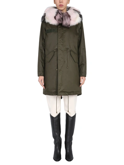 Shop Mr & Mrs Italy Jazzy Classic Parka In Verde
