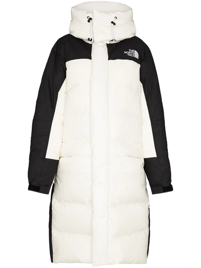 Shop The North Face Two-tone Hooded Padded Coat In White
