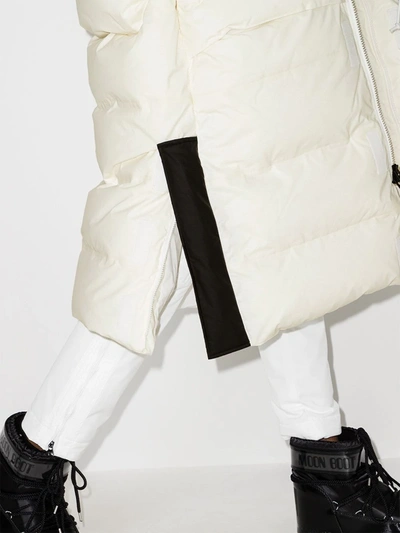 Shop The North Face Two-tone Hooded Padded Coat In White