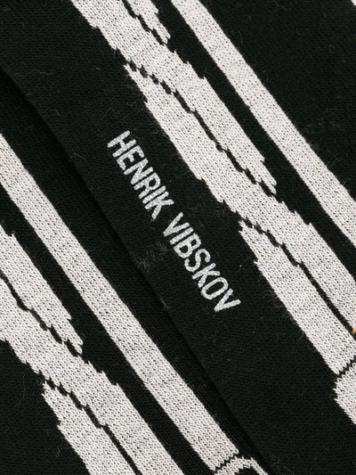 Shop Henrik Vibskov Cable Knitted Socks In Black