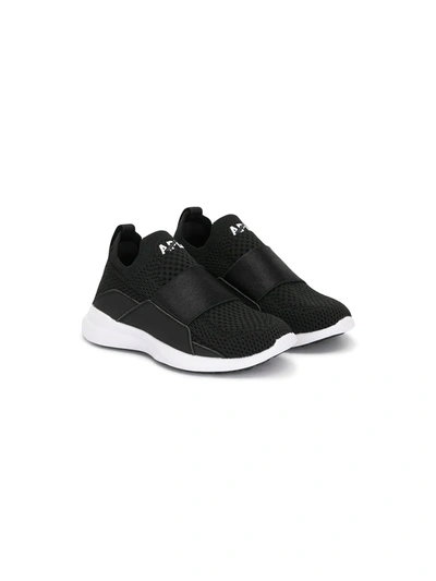 Shop Apl Athletic Propulsion Labs Mesh-upper Slip-on Sneakers In Black