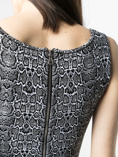 Shop Antonino Valenti Leopard-print Fitted Dress In Black