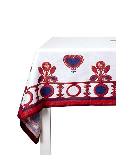 Shop La Doublej Embroidered Tablecloth (180x350) In White