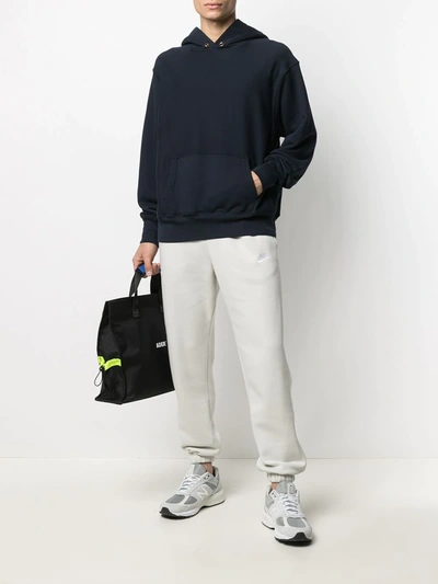 Les Tien Heavweight Fleece Hoodie In Blue