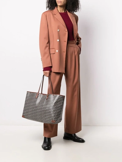 Shop Anya Hindmarch Recycled Canvas Tote Bag In Brown