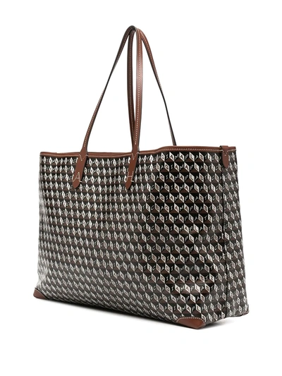 Shop Anya Hindmarch Recycled Canvas Tote Bag In Brown