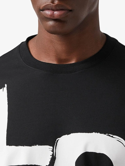 Shop Burberry Love Print Long-sleeve T-shirt In Black
