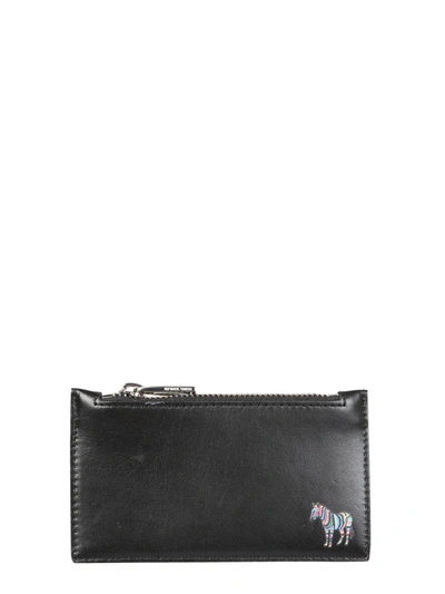 Shop Ps By Paul Smith Card Holder With Zip In Black