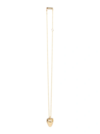 Shop Ambush Necklace With Strawberry Charm In Gold