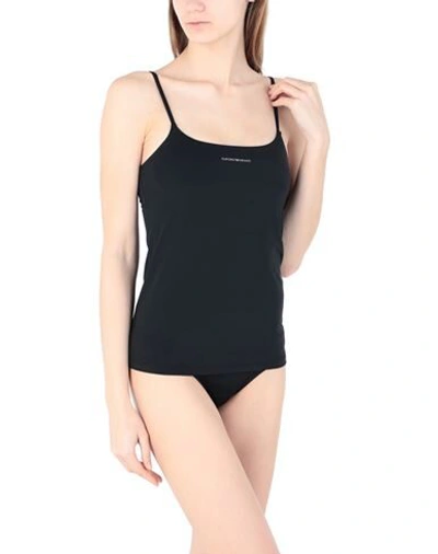 Shop Emporio Armani Top Basic Bonding Microfiber Woman Undershirt Black Size 10 Polyamide, Elastane