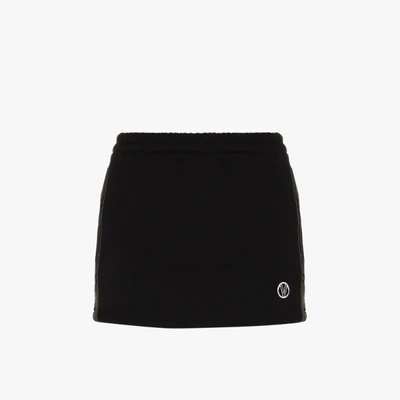 Shop Vetements Logo Side Tape Mini Skirt In Black