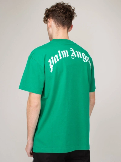 Shop Palm Angels Croco Tee Green